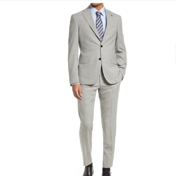Ted Baker Ralph Wool Suit Gray size 40L 40 Long $998 - Picture 1 of 13